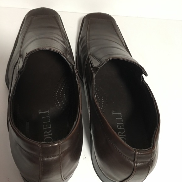 LEATHER BORELLI SZ 13 SLIP ON BROWN LOAFERS main image 9